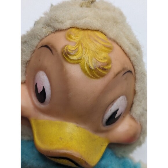 Rubber Face Plush DUCK USA Made Stuffed Animal Ruston My Toy Knickerbocker TLC - Picture 6 of 14